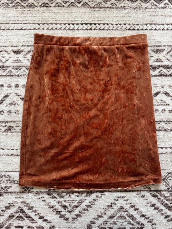 Forever 21 Dresses & Skirts - Forever 21 Rust Velvet Mini Skirt